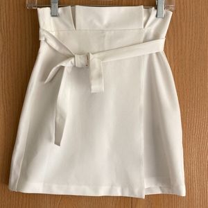 Missguided Paperbag Waist Wrap Mini Skirt